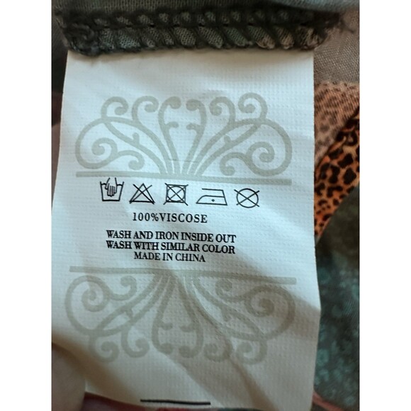 Never‎ Fully Dressed Colorful Cheetah Long Sleeve Midi Modest Dress US 6 - Picture 12 of 16